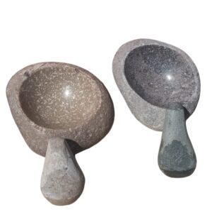 Mortero de cocina de piedra pulida 250cc