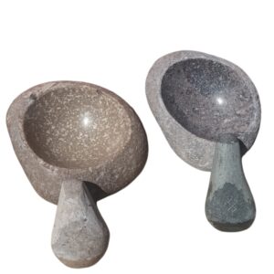 Mortero de cocina de piedra pulida 250cc