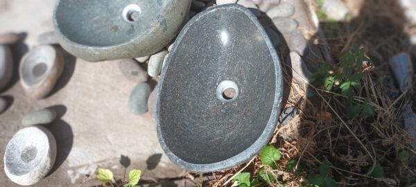 Lavamanos grande de piedra pulida 15kg - Imagen 4