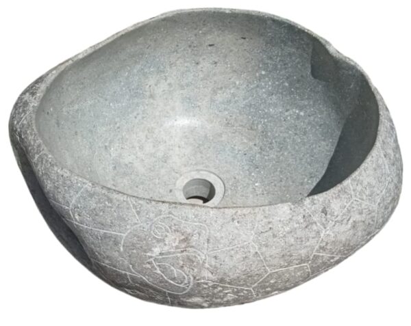 Lavamanos gran tortuga de piedra pulida 10 litros - Imagen 2